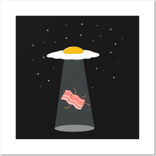 Cool Bacon and Eggs UFO Posters and Art